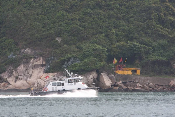 Patrouillenboot Der Hong Kong Marine Police Patrouilliert April 2008 — Stockfoto