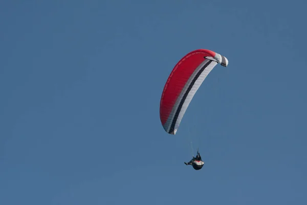 Paroplane Group Flying Blue Sky March 2008 — Stock Photo, Image