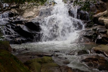 Küçük Hawaii patikasında güzel bir şelale, Tseung Kwan O, 9 Haziran 2008