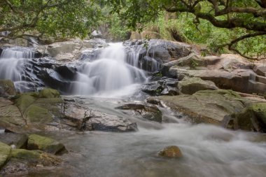 Küçük Hawaii patikasında güzel bir şelale, Tseung Kwan O, 9 Haziran 2008