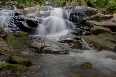 Küçük Hawaii patikasında güzel bir şelale, Tseung Kwan O, 9 Haziran 2008