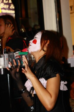 Lan Kwai Fong hk 'da Cadılar Bayramı gecesi. Lan Kwai Fong Cadılar Bayramı, Hong Kong 31 Ekim 2008