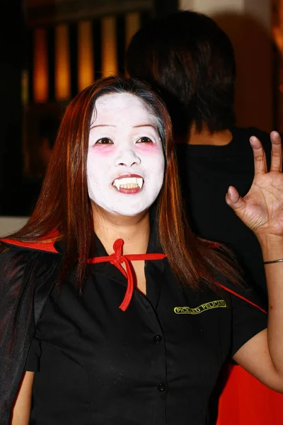 Noite Halloween Lan Kwai Fong Halloween Lan Kwai Fong Hong — Fotografia de Stock