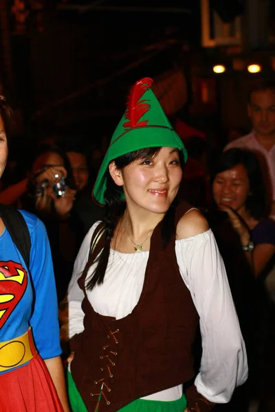 Halloween Nacht Lan Kwai Fong Halloween Lan Kwai Fong Hongkong — Stockfoto