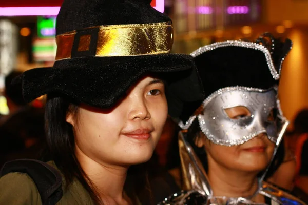 Noche Halloween Lan Kwai Fong Halloween Lan Kwai Fong Hong — Foto de Stock