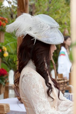 Hong Kong 'daki çiçek fuarındaki model 13 Mart 2008 