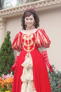 Hong Kong 'daki çiçek fuarındaki model 13 Mart 2008 