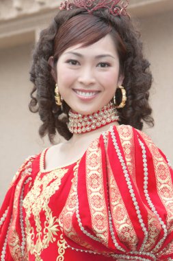 Hong Kong 'daki çiçek fuarındaki model 13 Mart 2008 