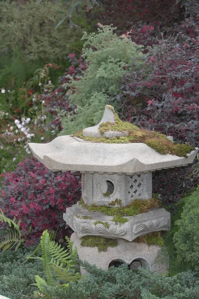 Linterna Piedra Japonesa Jardín Zen Naturaleza Japón Marzo 2008 — Foto de Stock
