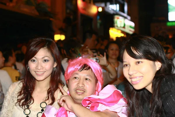 Halloween Este Lan Kwai Fong Ben Halloween Lan Kwai Fongban — Stock Fotó