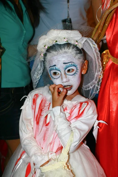 Halloween Avond Bij Lan Kwai Fong Halloween Lan Kwai Fong — Stockfoto