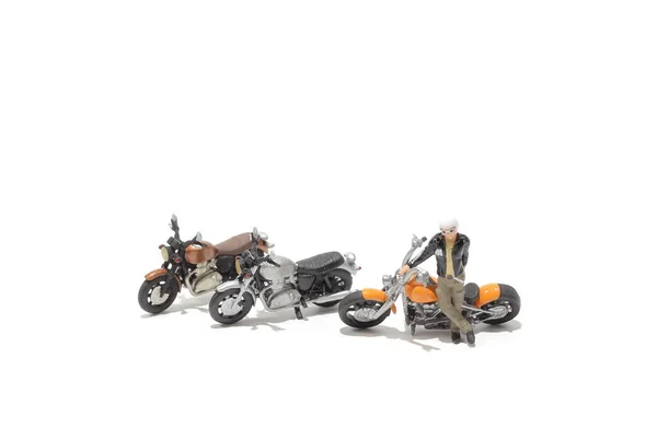 Grupo Figura Passeio Motocicleta — Fotografia de Stock