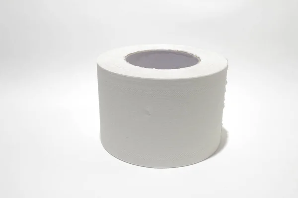 Rotolo Carta Igienica Tessuto Isolato Bianco — Foto Stock