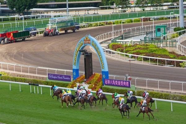 Julio 2008 Carreras Caballos Hong Kong Jockey Club —  Fotos de Stock