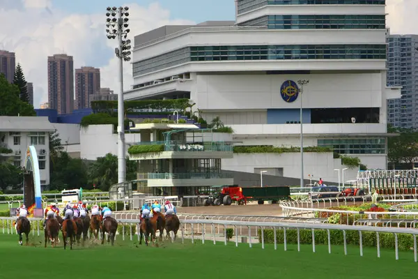 Luglio 2008 Horse Racing Hong Kong Jockey Club — Foto Stock