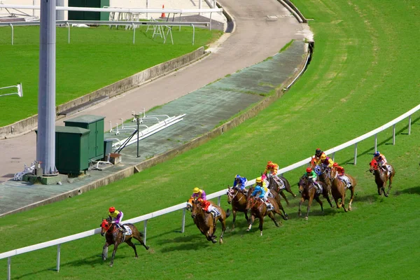 Juli 2008 Hästkapplöpning Hong Kong Jockey Club — Stockfoto