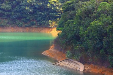 Tai Tam rezervuarı Hong Kong Adası 'nda 15 Kasım 2008 