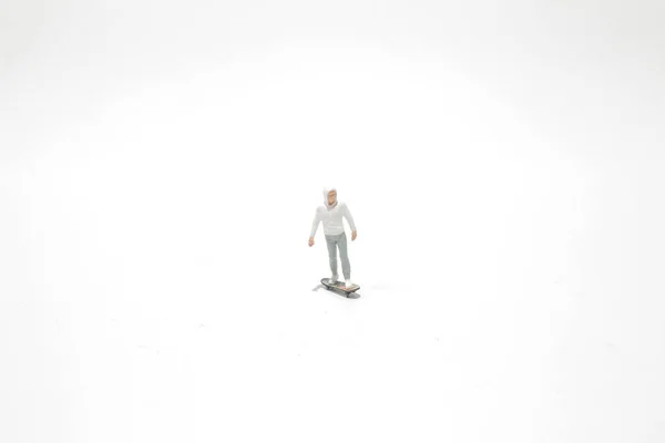 Mini Figura Jogar Roller Sport — Fotografia de Stock