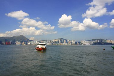 30 Ağustos 2008 'de, Hong Kong' da kentsel manzara gökdelenleri 