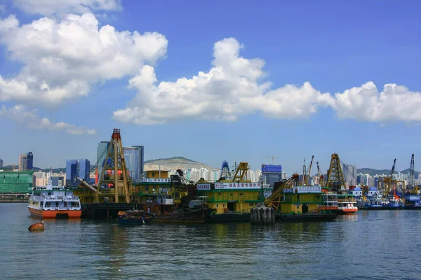 Kowloon City Ferry Pier Widok Kwun Tong Sie 2008 — Zdjęcie stockowe