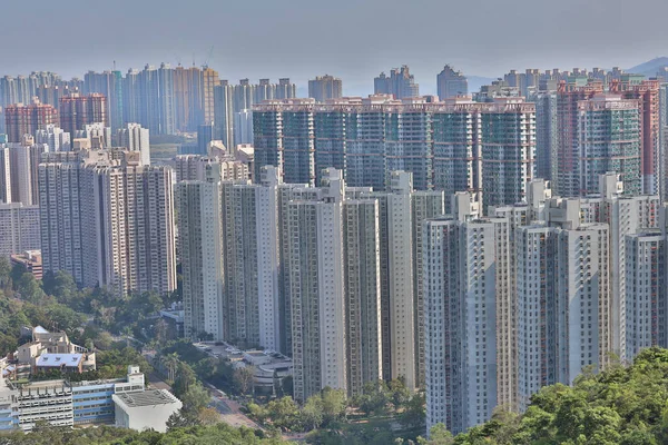 Abril 2020 Vista Desde Razor Hill Nueva Ciudad Tseung Kwan — Foto de Stock