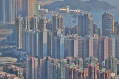 13 Nisan 2020 'de Razor Hill, Tseung Kwan' ın manzarası 