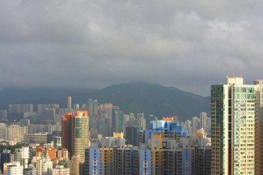 Kowloon yan Hong Kong 'da 24 Aug 2008 konut binası.