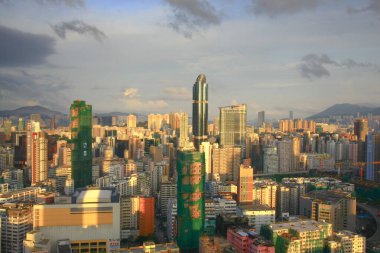 Kowloon yan Hong Kong 'da 24 Aug 2008 konut binası.