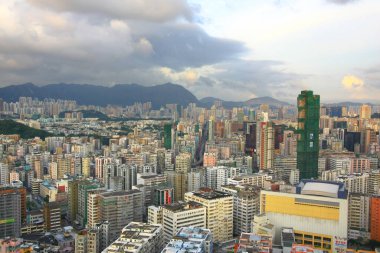 Kowloon yan Hong Kong 'da 24 Aug 2008 konut binası.