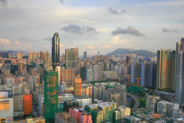 Kowloon yan Hong Kong 'da 24 Aug 2008 konut binası.