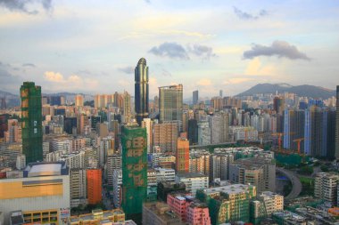 Kowloon yan Hong Kong 'da 24 Aug 2008 konut binası.