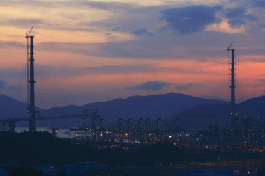 Kowloon yan Hong Kong 'da 24 Aug 2008 konut binası.