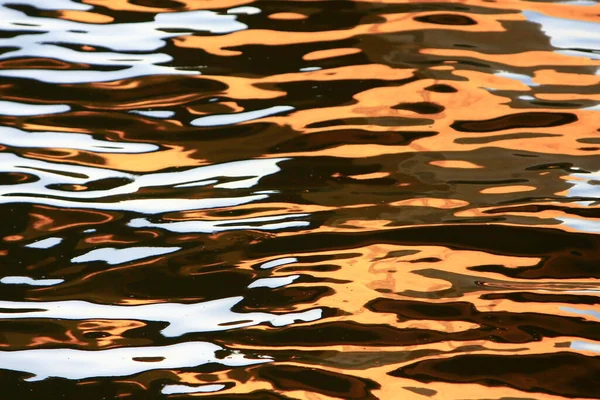 Gouden Watergolven Bij Zonsondergang Juli 2008 — Stockfoto