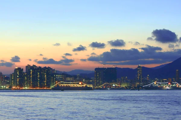 Hung Hom Tramonto Hong Kong Luglio 2008 — Foto Stock