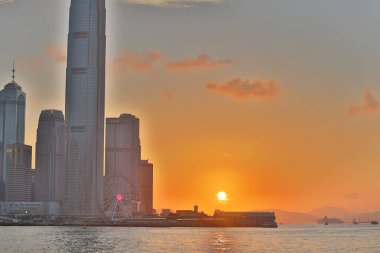 15 Mayıs 2020 Victoria Limanı, yaz mevsimi, Hong Kong 