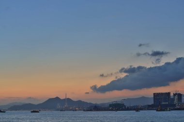 15 Mayıs 2020 Victoria Limanı, yaz mevsimi, Hong Kong 