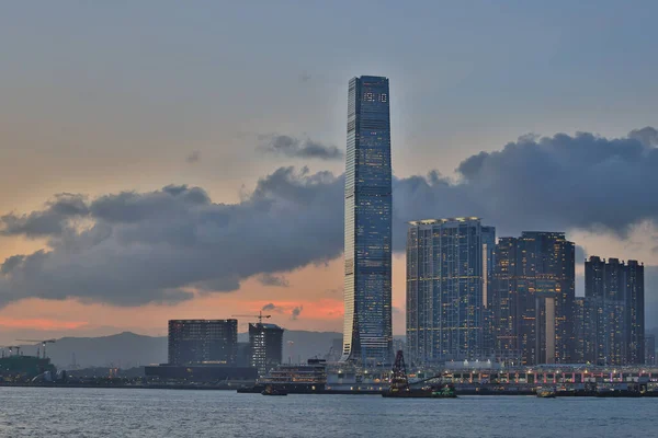 May 2020 Victoria Harbour Summer Time Hong Kong Stock Photo