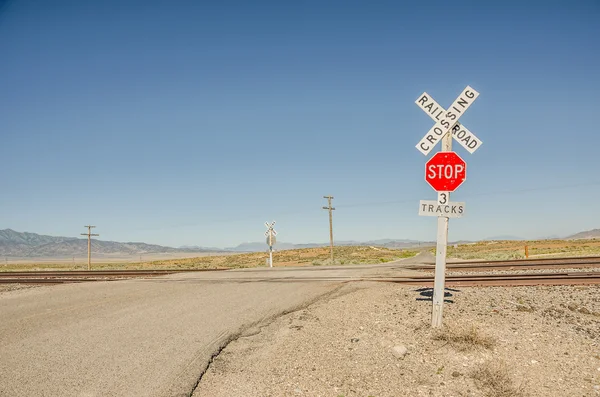 Rural Railroad Crossing Signs — Stock Photo, Image