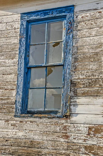 Janela de moldura azul — Fotografia de Stock