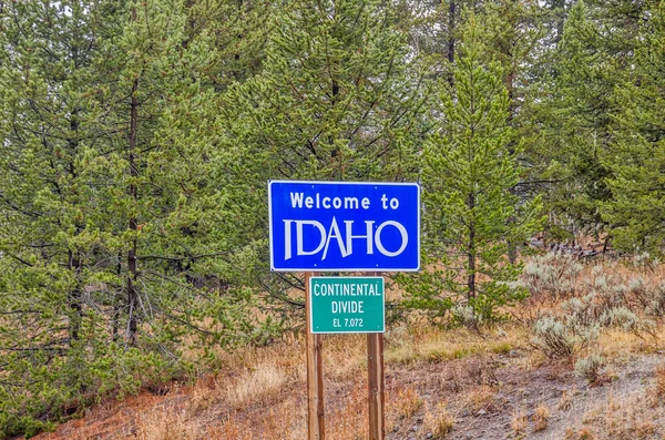 Üdvözöljük Idaho jele — Stock Fotó