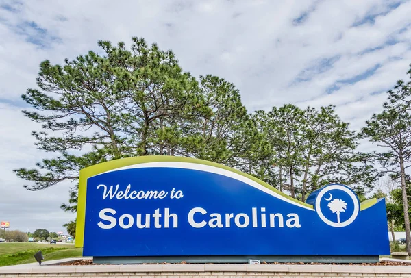 South Carolina Welcome Sign — Stock Photo, Image