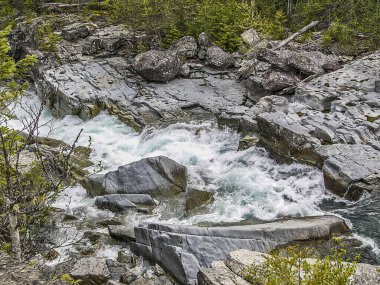 Avalanche Deresi 'nin sularında güzel turkuaz rengi