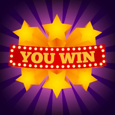 Retro işaret büyük kazanmak