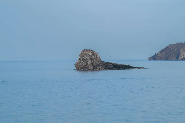 nice landscape with long island and blue sky