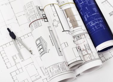 planları ve çizim pusula