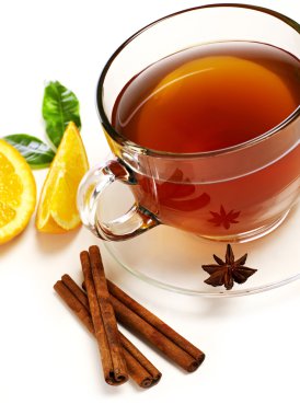 tarçın ve portakal ile çay