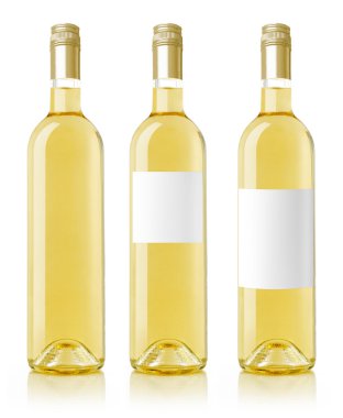 beyaz şarap şişeleri