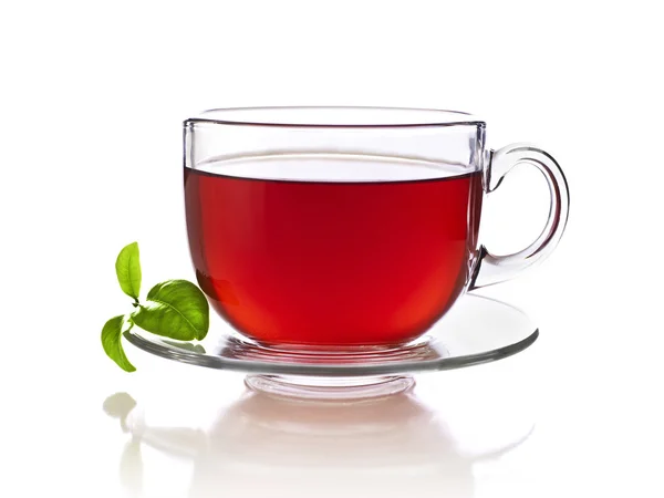 Red tea cup — Stock Photo, Image