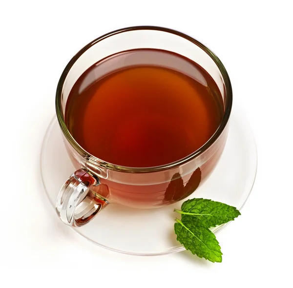 Xícara de chá em branco — Fotografia de Stock
