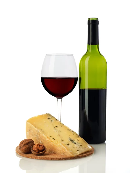 Vin rouge et fromage — Photo